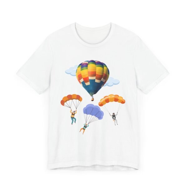 Skydivers Unisex Jersey Short Sleeve Tee – Premium White Tee for Extreme Sports & Adventure Lovers