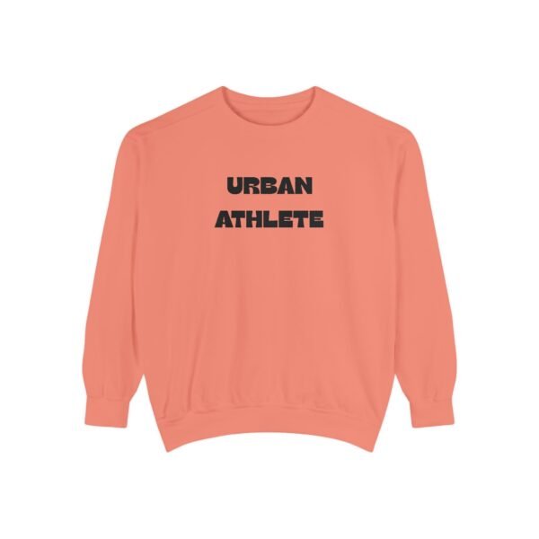 Urban Athlete Garment-Dyed Sweatshirt – Black Front Print & Relaxed Fit - Image 8