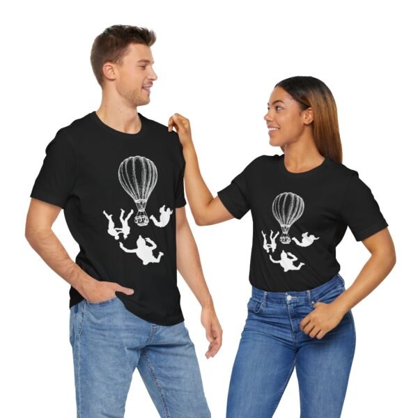 Unisex Jersey Short Sleeve Tee with Skydiver Graphic Front Print – Extreme Sports & Adrenaline Style - Image 6