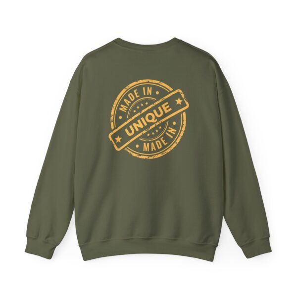 Unisex Heavy Blend Crewneck Sweatshirt – Gold "Made in Unique" Design - Image 12