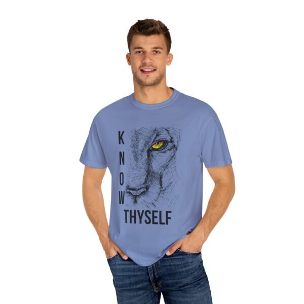 "Know Thyself" Lion Graphic T-Shirt – Comfort Colors 1717, 100% Cotton, Garment-Dyed, Relaxed Fit - Image 29