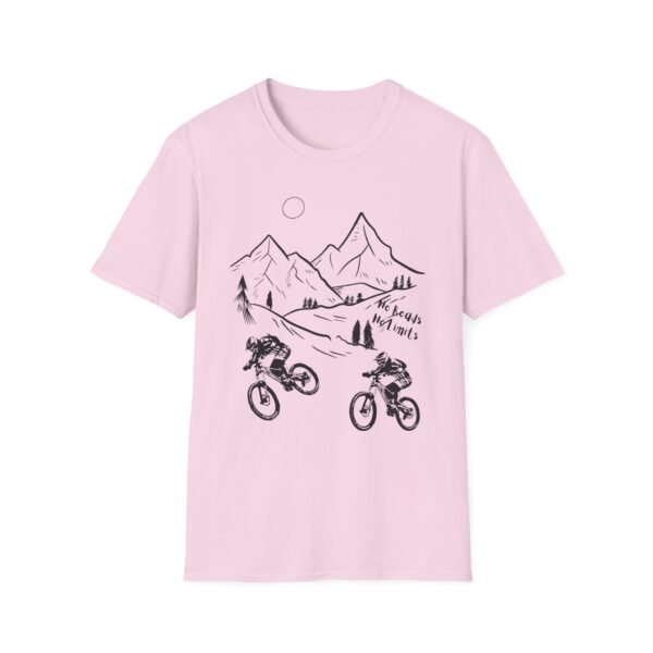 Mountain Biking Graphic Unisex Softstyle T-Shirt | Shred the Trails Tee - Image 31