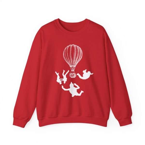 Unisex Heavy Blend™ Crewneck Sweatshirt with Skydiver Graphic Front Print – Extreme Sports & Adrenaline Style - Image 35