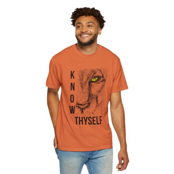 "Know Thyself" Lion Graphic T-Shirt – Comfort Colors 1717, 100% Cotton, Garment-Dyed, Relaxed Fit - Image 14