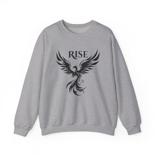 Black Phoenix Rise Unisex Heavy Blend Crewneck Sweatshirt – Bold & Cozy Graphic - Image 9