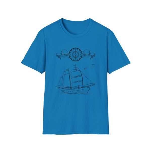 Unisex Soft-Style T-Shirt with Ship and Compass Graphic – 100% Cotton, Comfortable & Durable - Image 19