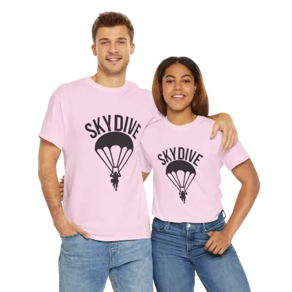 Skydive Graphic Unisex Heavy Cotton Tee | Skydiver Jump T-Shirt – Adrenaline Rush Apparel - Image 23