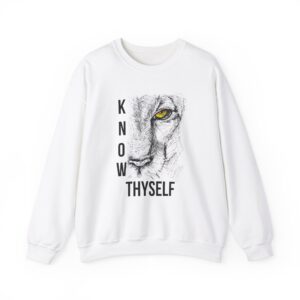 Unisex Know Thyself Sweatshirt – Bold Lion Graphic