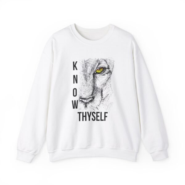 Know Thyself Unisex Heavy Blend Crewneck Sweatshirt – Bold Lion Graphic