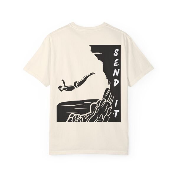 Send It – Cliff Jump Graphic Unisex Garment-Dyed T-Shirt | Extreme Sports & Adventure Tee - Image 7