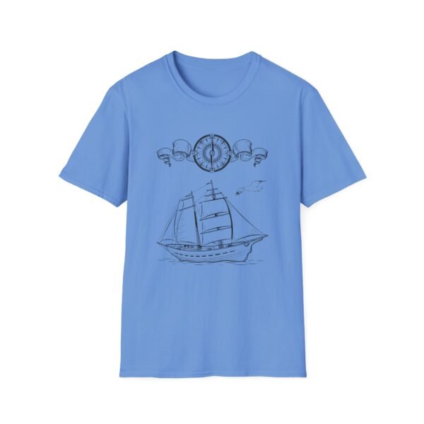 Unisex Soft-Style T-Shirt with Ship and Compass Graphic – 100% Cotton, Comfortable & Durable - Image 17