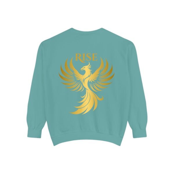 Phoenix Rise Unisex Garment-Dyed Sweatshirt – Gold Phoenix Graphic - Image 23