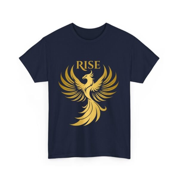 Phoenix Rise Unisex Heavy Cotton T-Shirt – Gold Phoenix Graphic Tee - Image 2