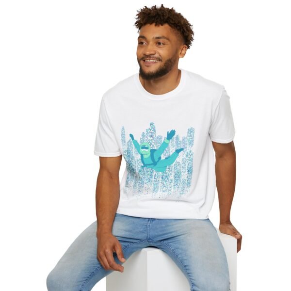 Unisex Softstyle T-Shirt – Skydiver Graphic | Adventure & Thrill-Seeker Tee - Image 6