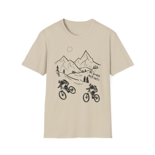 Mountain Biking Graphic Unisex Softstyle T-Shirt | Shred the Trails Tee - Image 51