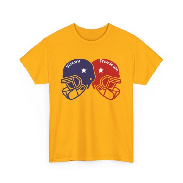 Unisex Heavy Cotton Tee – Bold Dual Helmet Design | Victory & Freedom Graphic T-Shirt - Image 31