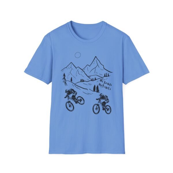 Mountain Biking Graphic Unisex Softstyle T-Shirt | Shred the Trails Tee - Image 41