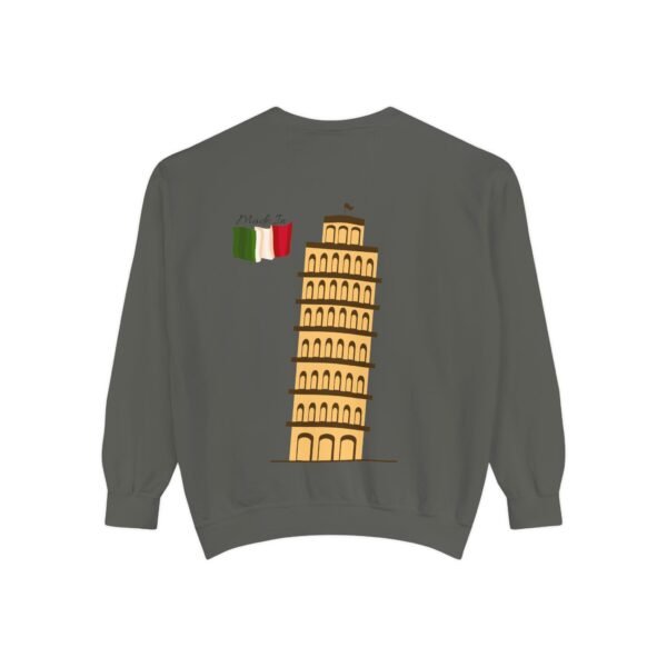 Unisex Garment-Dyed Sweatshirt with Pisa Tower & Italian Flag | Cozy & Stylish - Image 9