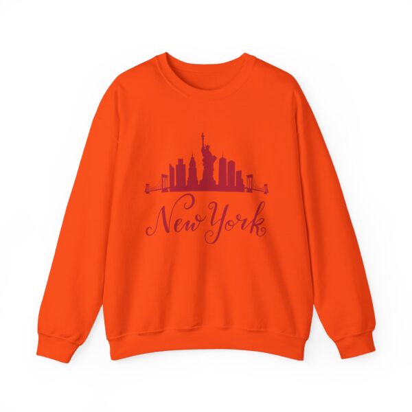 New York Unisex Crewneck Sweatshirt – Bold Red Graphic & Cozy Comfort - Image 11