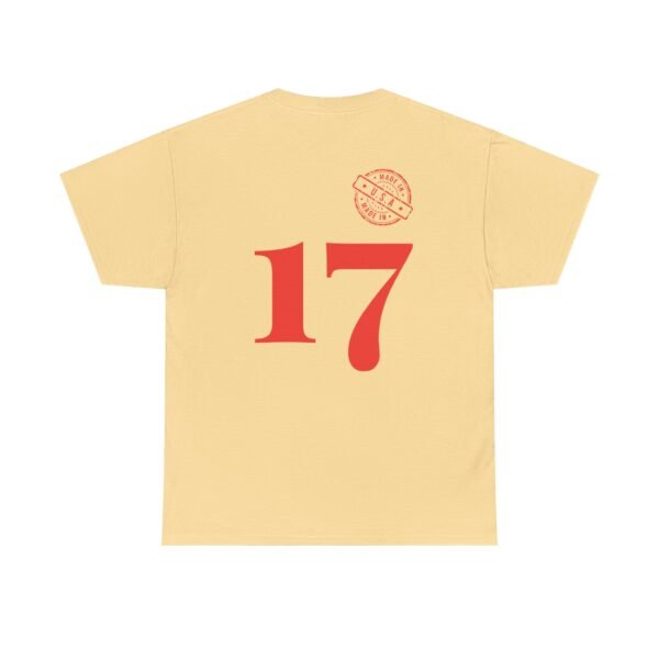 Unisex Heavy Cotton T-Shirt with Bold "17" & Made in America Design | Classic & Durable - Image 8