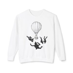 Unisex Lightweight Crewneck Sweatshirt – Skydiving Graphic & Soft Comfort