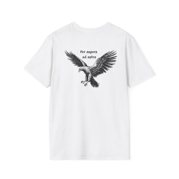 Per Aspera Ad Astra Unisex T-Shirt with Black Eagle Graphic