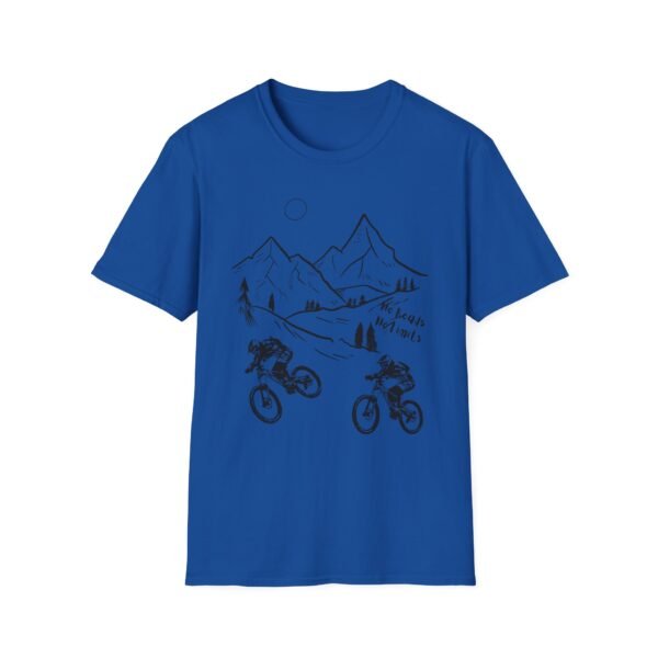 Mountain Biking Graphic Unisex Softstyle T-Shirt | Shred the Trails Tee - Image 47