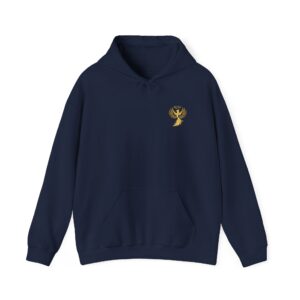 Phoenix Rise Unisex Hoodie – Golden Phoenix Graphic & "Rise" Text