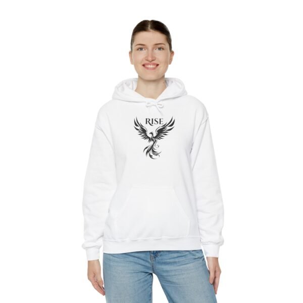 Phoenix 'Rise' Heavy Blend Hooded Sweatshirt - Unisex Motivational Hoodie with Phoenix Graphic - Image 5