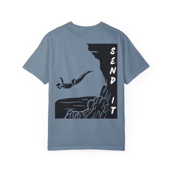 Send It – Cliff Jump Graphic Unisex Garment-Dyed T-Shirt | Extreme Sports & Adventure Tee - Image 45