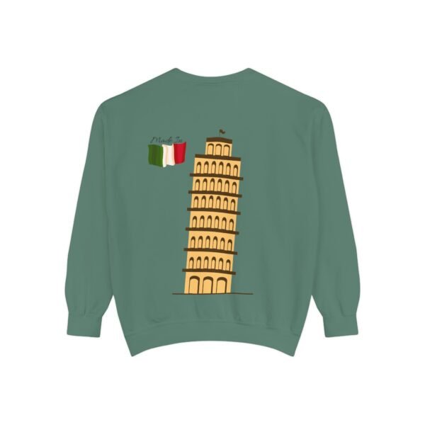 Unisex Garment-Dyed Sweatshirt with Pisa Tower & Italian Flag | Cozy & Stylish - Image 12