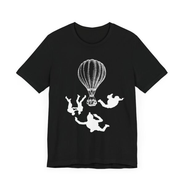 Unisex Jersey Short Sleeve Tee with Skydiver Graphic Front Print – Extreme Sports & Adrenaline Style