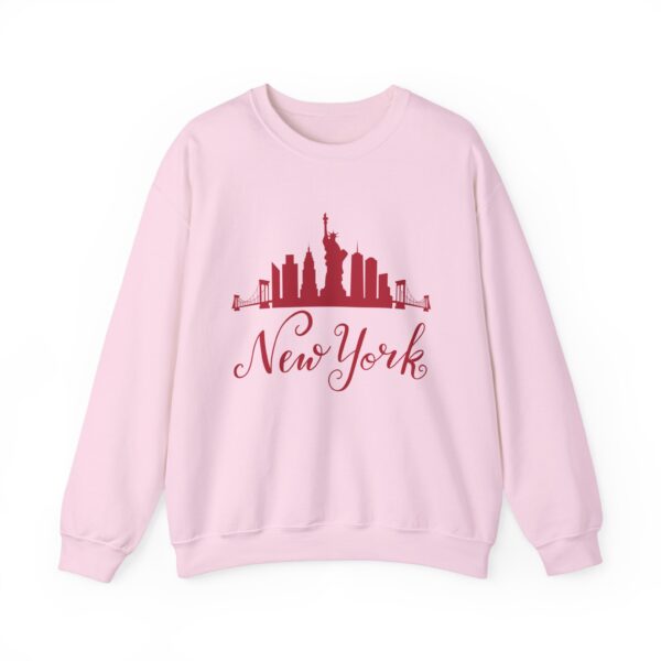 New York Unisex Crewneck Sweatshirt – Bold Red Graphic & Cozy Comfort - Image 23