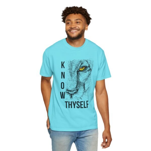 "Know Thyself" Lion Graphic T-Shirt – Comfort Colors 1717, 100% Cotton, Garment-Dyed, Relaxed Fit - Image 28