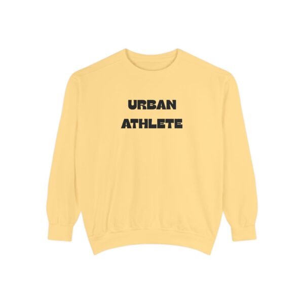 Urban Athlete Garment-Dyed Sweatshirt – Black Front Print & Relaxed Fit - Image 9