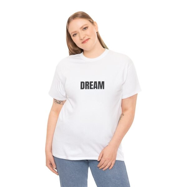 Black 'DREAM' Unisex Heavy Cotton Tee | Comfortable & Durable | Free Shipping on All Orders - Image 3