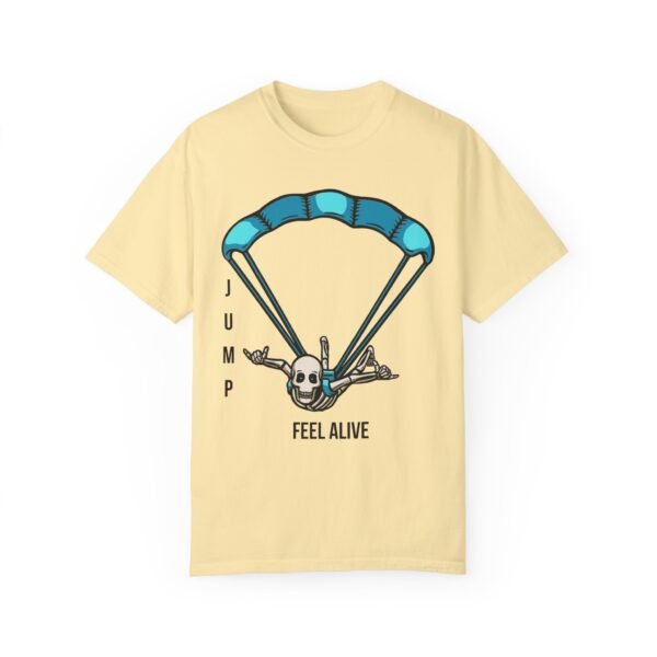 Unisex Garment-Dyed T-shirt with Skydiver Graphic Front Print – Extreme Sports & Adrenaline Style - Image 35