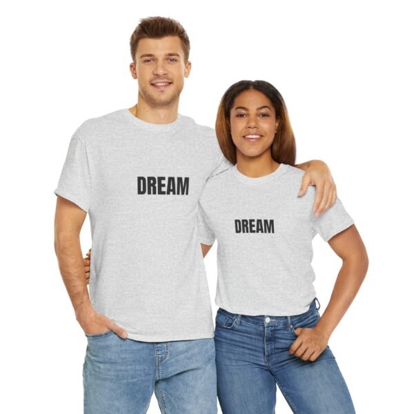 Black 'DREAM' Unisex Heavy Cotton Tee | Comfortable & Durable | Free Shipping on All Orders - Image 7