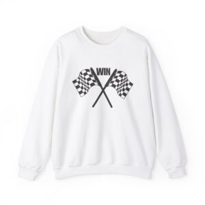 Unisex Racing Win Sweatshirt – Bold Racing Flag Design & Cozy Comfort