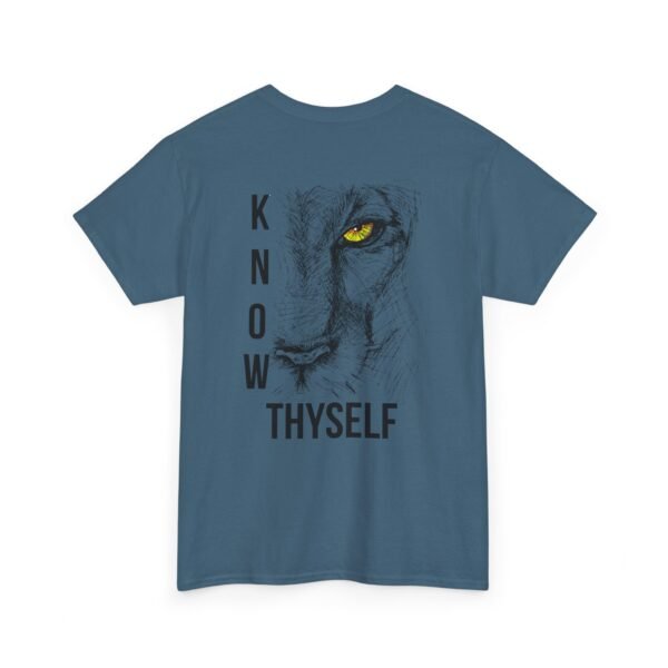 "Know Thyself" Lion Graphic T-Shirt – Unisex Heavy Cotton Tee - Image 37