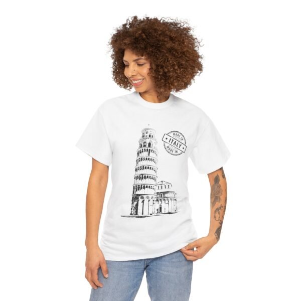 Unisex Cotton T-Shirt with Pisa Tower & "Made in Italy" Design | Stylish & Comfortable - Image 6