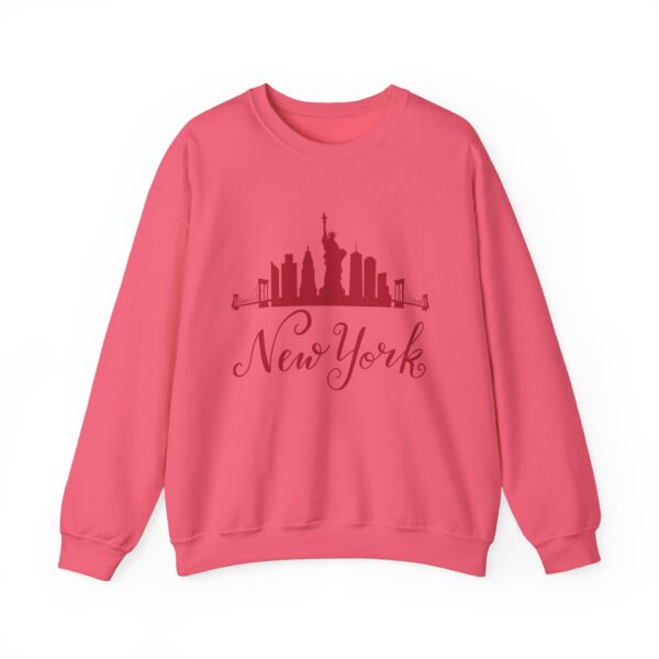 New York Unisex Crewneck Sweatshirt – Bold Red Graphic & Cozy Comfort - Image 24