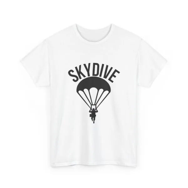 Skydive Graphic Unisex Heavy Cotton Tee | Skydiver Jump T-Shirt – Adrenaline Rush Apparel - Image 2