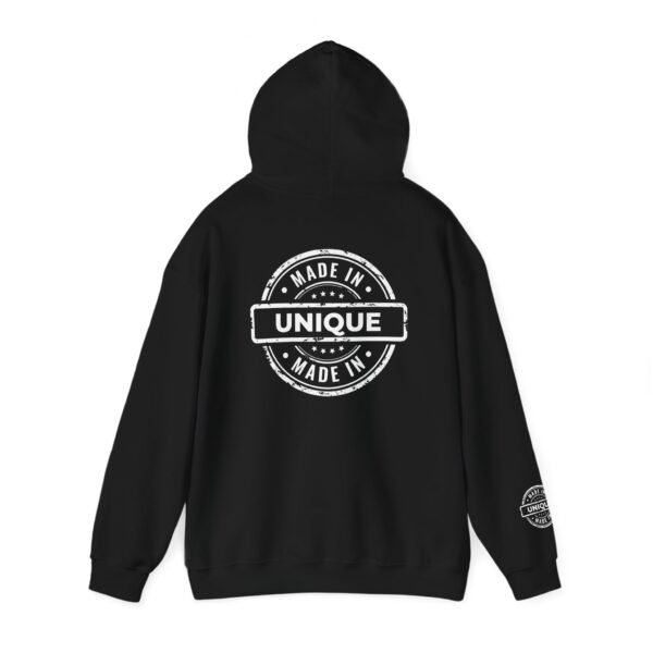 Made in Unique Hoodie - Unisex Heavy Blend with Bold Branding | Cozy & Stylish Sweatshirt