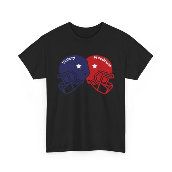 Unisex Heavy Cotton Tee – Bold Dual Helmet Design | Victory & Freedom Graphic T-Shirt - Image 48