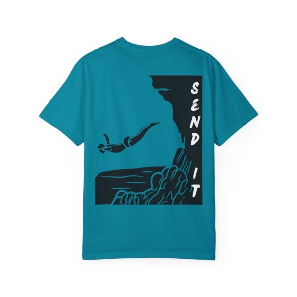 Send It – Cliff Jump Graphic Unisex Garment-Dyed T-Shirt | Extreme Sports & Adventure Tee - Image 41