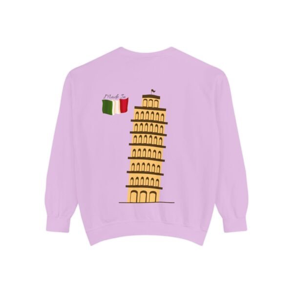 Unisex Garment-Dyed Sweatshirt with Pisa Tower & Italian Flag | Cozy & Stylish - Image 23