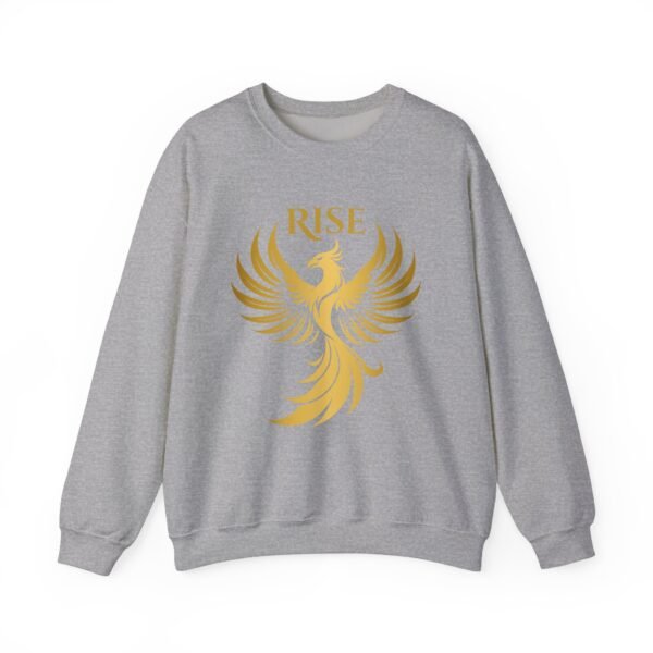 Phoenix Rise Unisex Heavy Blend™ Crewneck Sweatshirt – Gold Phoenix Graphic - Image 13