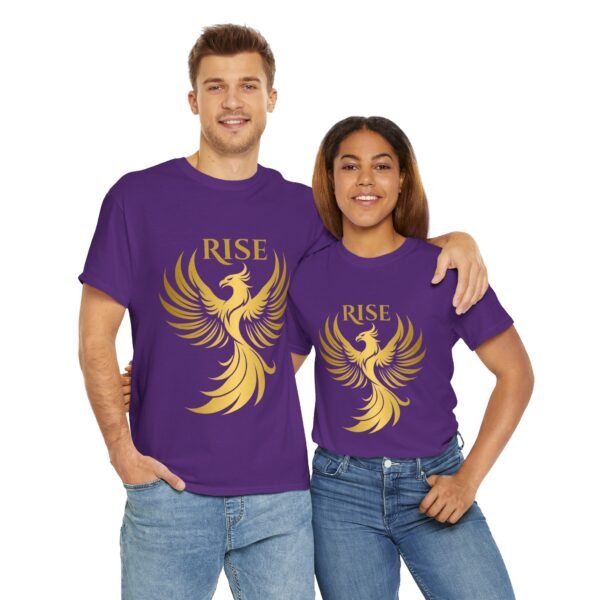 Phoenix Rise Unisex Heavy Cotton T-Shirt – Gold Phoenix Graphic Tee - Image 43