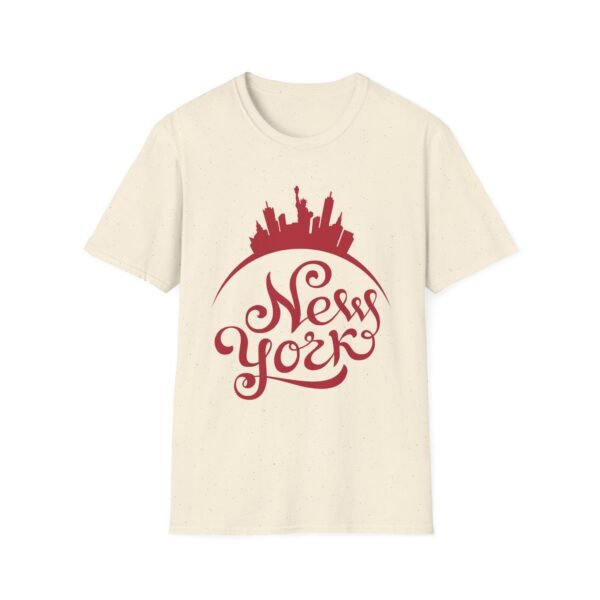 New York City Soft-Style T-Shirt – Bold Red NY Graphic & Script - Image 11